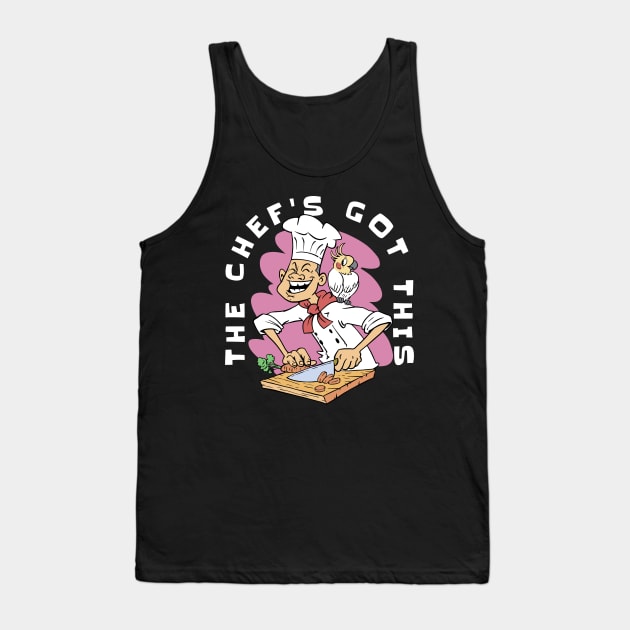 Chef's Buddy: Culinary Cockatiel Tank Top by Life2LiveDesign